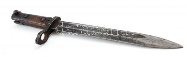 M. kir. honv. 1995M/1931M célzótüskés legénységi szurony, utánfestett hüvellyel, szuronypapuccsal / ...