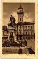 1939 Komárom, Komárno; Városháza, Klapka szobor / town hall, statue