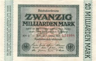 Német Birodalom /Weimari Köztársaság 1923. 20.000.000.000M T:I