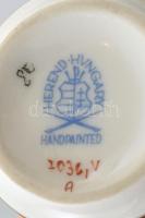 2 db Herendi Viktória mintás vázácska. kézzel festett jelzett minimális kopással. hibátlan 7, 8 cm