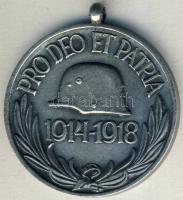 1918. "Pro Deo et Patria-Magyar Háborús Emlékérem" ezüstözött katonai kitüntetés T:2