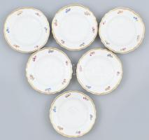 Hollóházi hiányos mokkás készlet kézzel festett jelzett kis kopásokkal