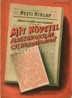 cca 1925-1945 Trianonnal, irredentizmussal kapcsolatos anyag, benne a Pesti Hírlap és a Képes Vasárn...