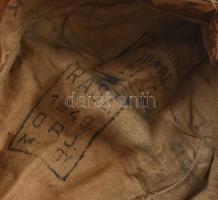 1949 Tábori sapka (átmeneti állapot) Rákosi címeres gombokkal, Bélésén pecséttel: Egyenruhaipari NV:...