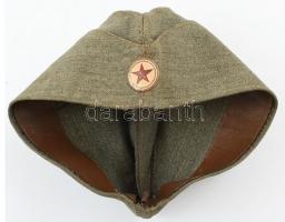 Magyar Néphadsereg 1950M pilotka tábori sapka, belső oldalán pecséttel H.K.O.B