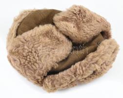 Magyar Néphadsereg 1950M tiszti téli sapka usanka, Rákosi címerrel / Officer's winter cap