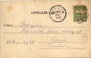 1902 Budapest VII. Gambrinus az ország legnagyobb és legszebb bor és sör csarnoka, belső. Erzsébet k...