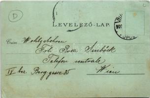 1900 Budapest VI. Andrássy út, kávéház.Ottmar Zieher litho (Rb)