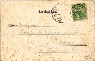 1907 Torna, Abaúj-Torna, Turnau, Turna nad Bodvou; vár, megyeház, városház / hard / castle, county a...