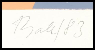 Bak Imre (1939-): Bak Imre '83, Józsefvárosi Galéria. 3 db szitanyomat, papír, mindegyik jelezv...