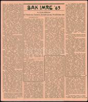 Bak Imre (1939-): Bak Imre '83, Józsefvárosi Galéria. 3 db szitanyomat, papír, mindegyik jelezv...