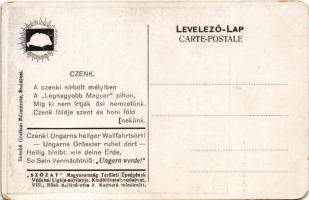 Kiscenk (Nagycenk), Széchenyi Mauzóleum; hátoldalon irredenta szöveg, kiadja a "Szózat" Ma...