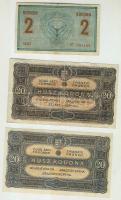 1914. 2K T:II/III + 1919. július 10K T:IV + 1920. 20K (2x) T:II+,IV