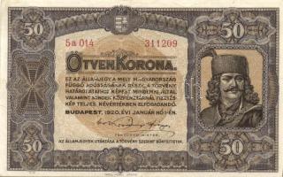 1920. 50K T:II + csak egyszer hajtva + 100K T:III