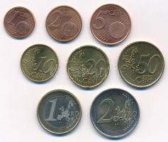 Hollandia 1999-2003. 1c-2E (8xklf, forgalmi összeállítás) T:1-,2 Netherlands 1999-2003. 1 Cent - 2 Euro (8xdiff, coin set) C:AU,XF