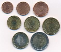 Hollandia 1999-2003. 1c-2E (8xklf, forgalmi összeállítás) T:1-,2
Netherlands 1999-2003. 1 Cent - 2 ...