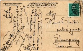 1935 Budapest XIV. Városliget, Anonymus szobor. A Magyar Földrajzi Intézet r.-t. kiadása Budapesti s...