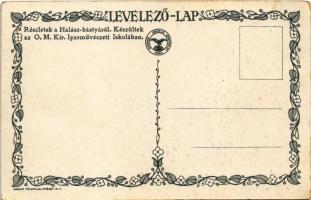 Budapest I. Részletek a Halászbástyáról. Készültek az O. M. Kir. Iparművészeti Iskolában. Magyar Föl...