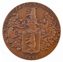 Berán Lajos (1882-1943) 1934. "Soltész Elemér református tábori püspök" kétoldalas bronz e...