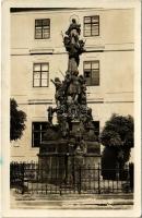 1949 Selmecbánya, Banská Stiavnica; Socha Panny Márie / Mária szobor / Mary statue (fa)