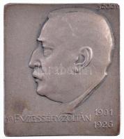Sződy Szilárd (1878-1939) ~1926. Dr. Füzesséry Zoltán 1901-1926 ezüstözött Br plakett (34x35mm) T:2 patina, kis karc /  Hungary ~1926. Dr. Zoltán Füzesséry 1901-1926 silver-plated Br plaque. Sign.:Szilárd Sződy (1878-1939) (34x35mm) C:XF patina, small scratch