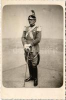 Első világháborús olasz dragonyos karddal és kitüntetésekkel / Dragone / WWI Italian dragoon with sword and medals. photo