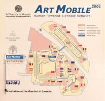Lakner Antal (1966-): Art mobile, human powere Biennale vehicles, 2001. 1:20 műanyag modell, jelzett...