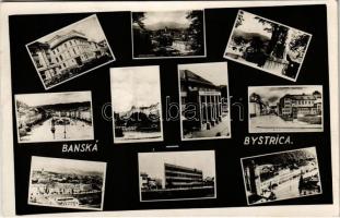 1938 Besztercebánya, Banská Bystrica; mozaiklap / multi-view postcard