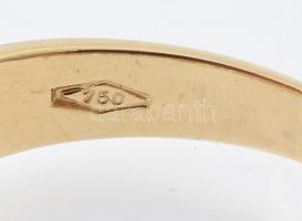 Arany (Au/18k) gyűrű 5 db gyémánttal ékítve. 0,55 ct, SI / Fg, 0,48 WS 1/F-G. Br 3,4 g, m: 51. Certi...