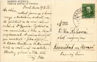 1935 Besztercebánya, Banská Bystrica; Celkovy pohlad od Kalvárie / látkép a Kálváriáról / general vi...