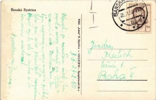 1950 Besztercebánya, Banská Bystrica; látkép a Kálváriáról télen / general view from the calvary in ...