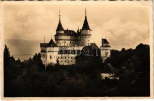 1937 Bajmóc, Bojnice; Lindenallee, Schloss / Bajmóc vára (Gróf Pálffy kastély) / Bojnicky hrad / castle (EK)