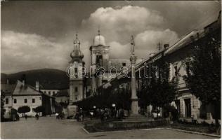 1957 Rozsnyó, Roznava; tér, templom / square, church (EK)