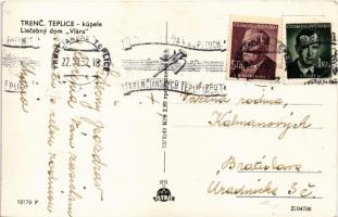 1952 Trencsénteplic, Trencianske Teplice; Liecebny dom "Vlára" / Hotel Vlára szálloda és é...