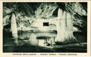 Dobsina, Dobschau; Dobsinai jégbarlang, belső. Fejér Endre kiadása / Eishöhle Dobsina / Dobsinská ladová jaskyna / ice cave, interior (EK)