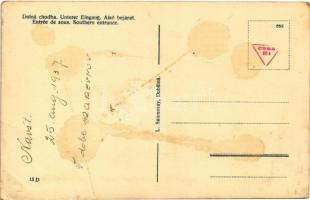 1937 Dobsina, Dobschau; Dobsinai jégbarlang, belső, Alsó bejárat. L. Szomoray kiadása / Eishöhle Dob...