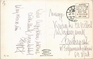 1942 Léva, Levice; mozaiklap várral / multi-view postcard with castle (fa)