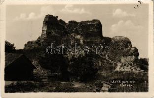 1930 Léva, Levice; vár / Stary hrad, Levicky hrad / castle ruins (EK)