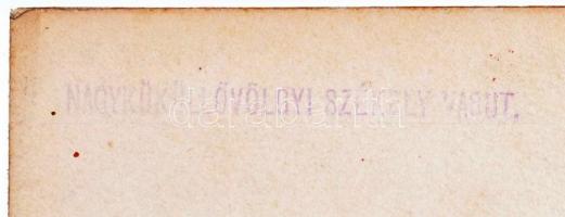 cca 1890 Nagyküküllői Székely Vasút, Héjjasfalva-Székelyudvarhely vasútvonal, Székelyudvarhely mozdo...