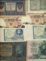 Lengyelország 1919-1986. 10 db bankjegy(7 klf) + Oroszország 1898-1909. 3 klf bankjegy összesen 13 db T:II,III,IV(kevés)