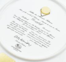 Hutschenreuter porcleán tál. Februar. Limitált szériás, Jelzett, hibátlan. 23 cm