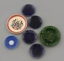 7db MALÉV-os kerámia és porcelán tányér, Gránit, Drasche, egyéb, kisebb hibákkal d: 12-18 cm