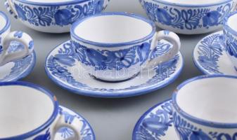 MALÉV reklámos kézzel festett kerámia mokkás készlet maradvány