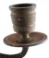 Szecessziós réz fali / zongora gyertyatartó pár 24cm