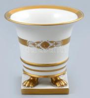 Herendi porcelán váza aranyozott díszítéssel kézzel festett jelzett minimális kopással 10 cm