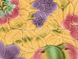 Sarreguemines fajansz süteményes készlet, jelzett 6+1 db d: 29 cm