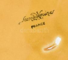 Sarreguemines fajansz süteményes készlet, jelzett 6+1 db d: 29 cm