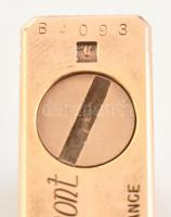 1955 Dupont öngyújtó, jelzett, eredeti dobozában, papírral, szép állapotban