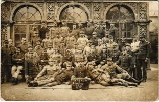 1916 K.u.k. Inf. Reg. No. 49. III. Ers. Comp. III. Zug / Osztrák-magyar 49. gyalogezred katonák csoportképe / WWI Austro-Hungarian military group photo (EB)