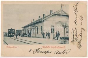 1900 Budapest XX. Pestszenterzsébet, Pesterzsébet, Erzsébetfalva; vasútállomás, XIIh. osztályú (később 377 sorozatú) mellékvonali gőzmozdony (r)